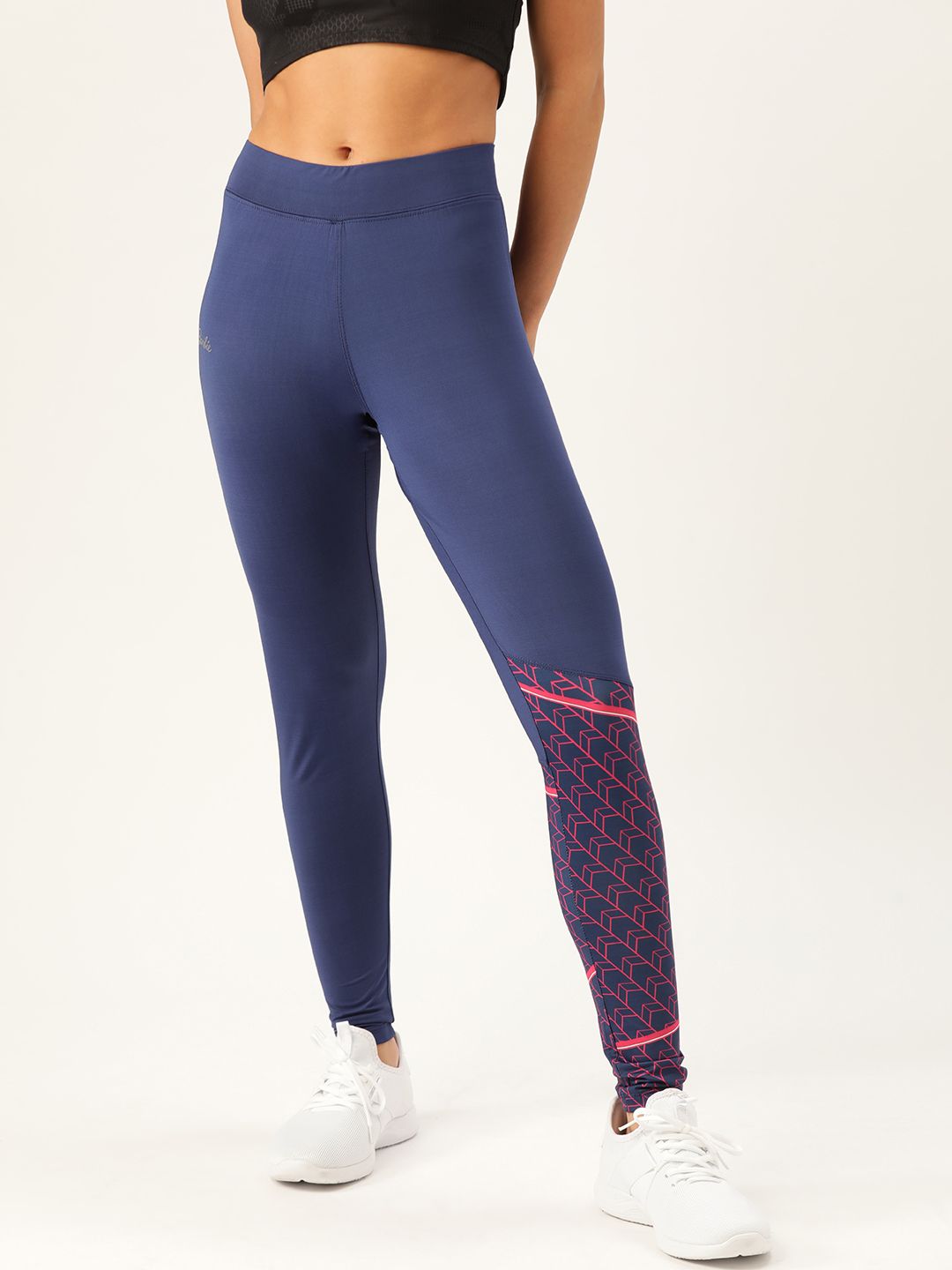 toothless Women Navy Blue Printed Tights Price in India