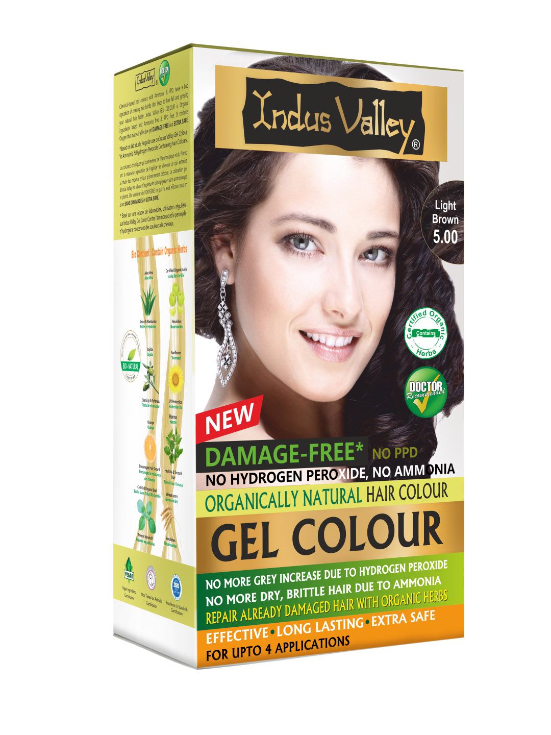 Indus Valley Organically Natural Gel Light Brown 5.0 Hair Color Price in India