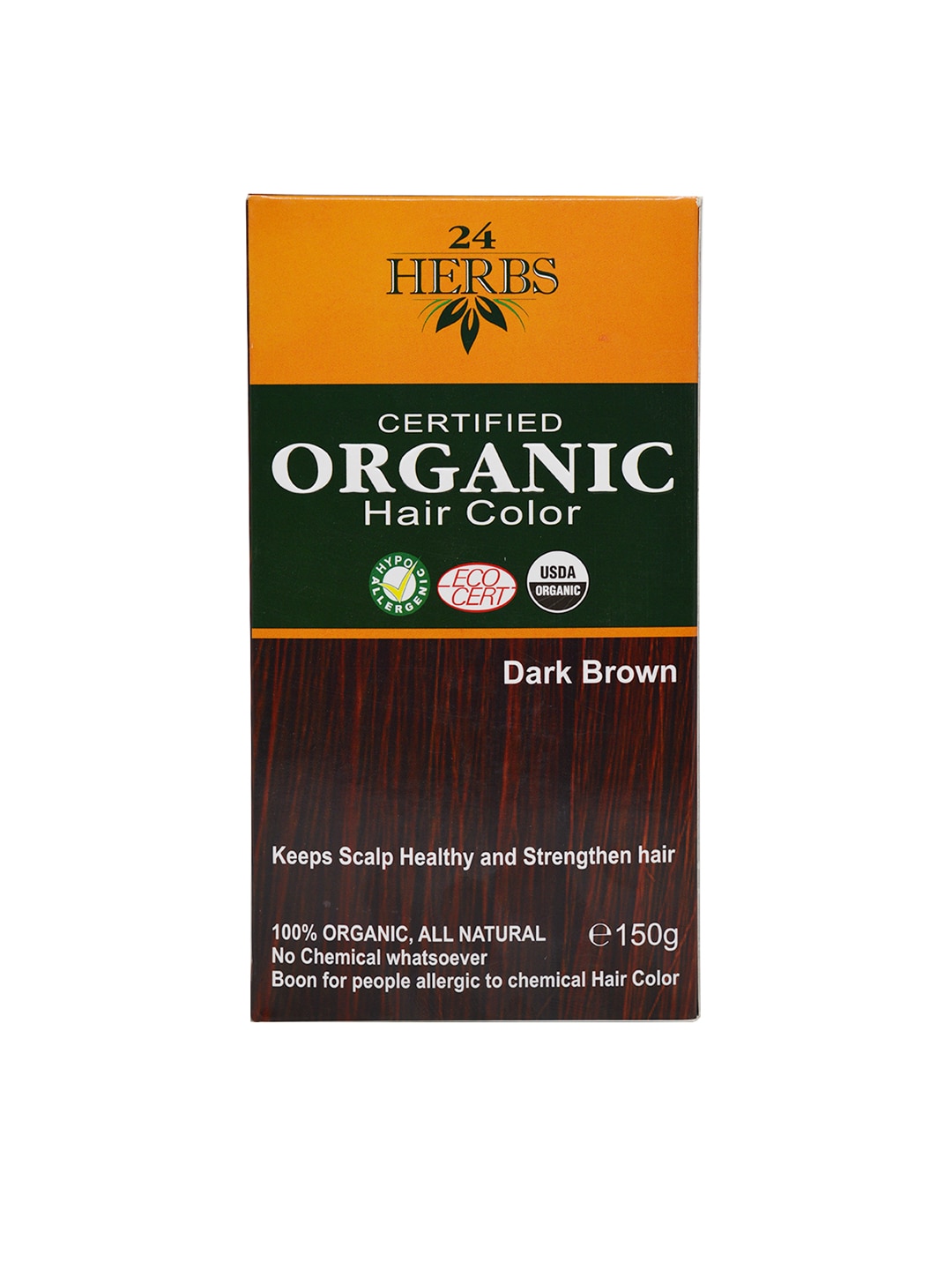 Indus Valley 24 Herbs Dark Brown Certified Organic Hair Color 150 g Price in India