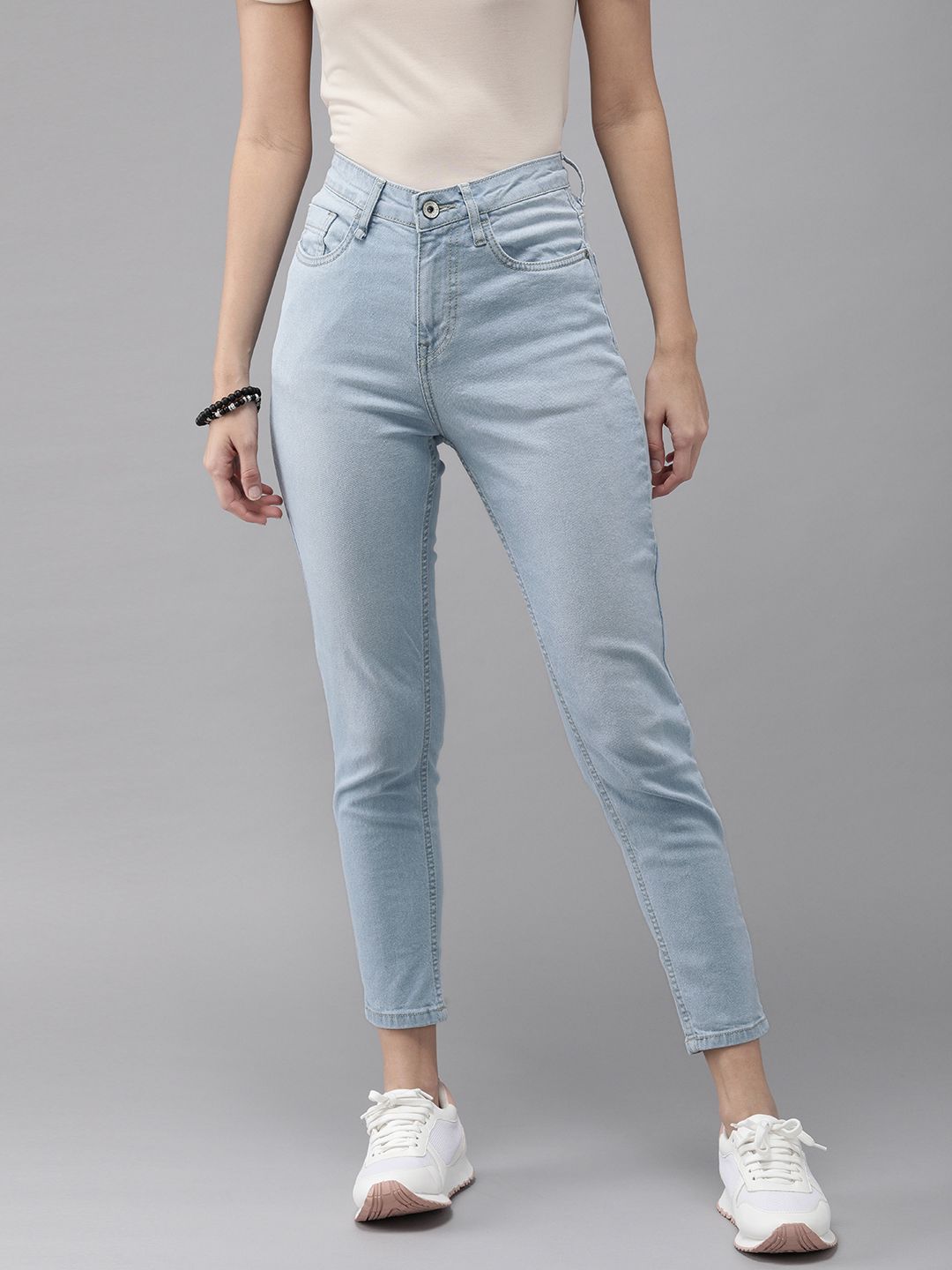 Roadster Women Blue Skinny Fit High-Rise Clean Look Stretchable Jeans Price in India