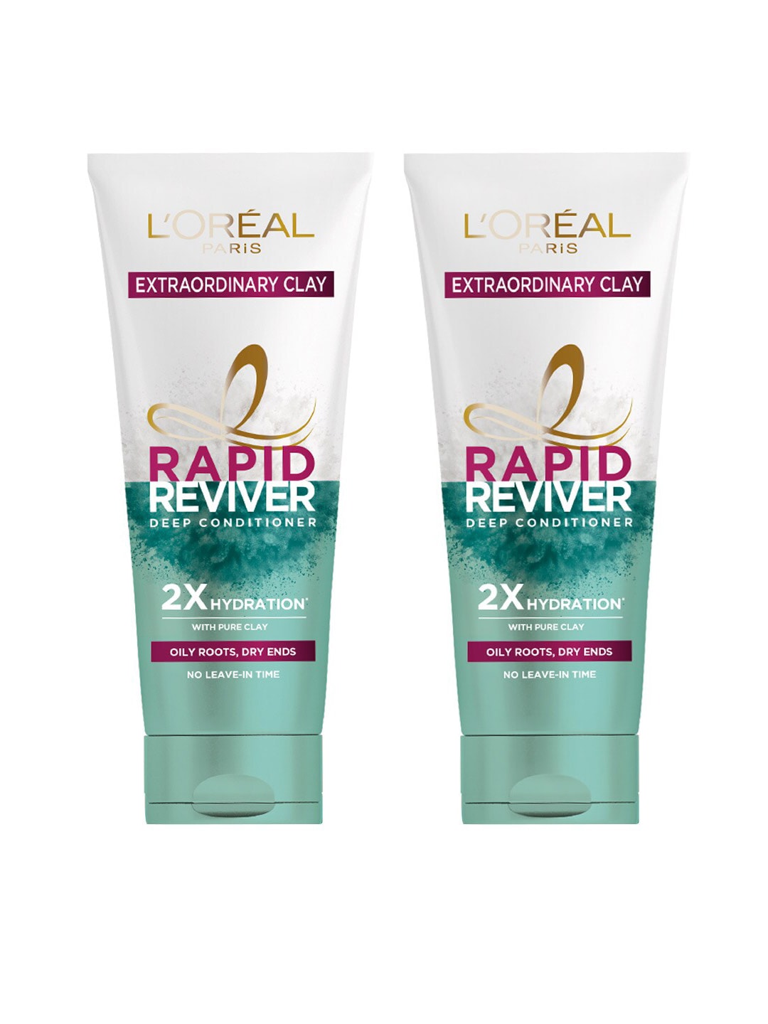 L'Oreal Paris Women Set Of 2 Rapid Reviver Extraordinary Clay Deep Conditioners Price in India