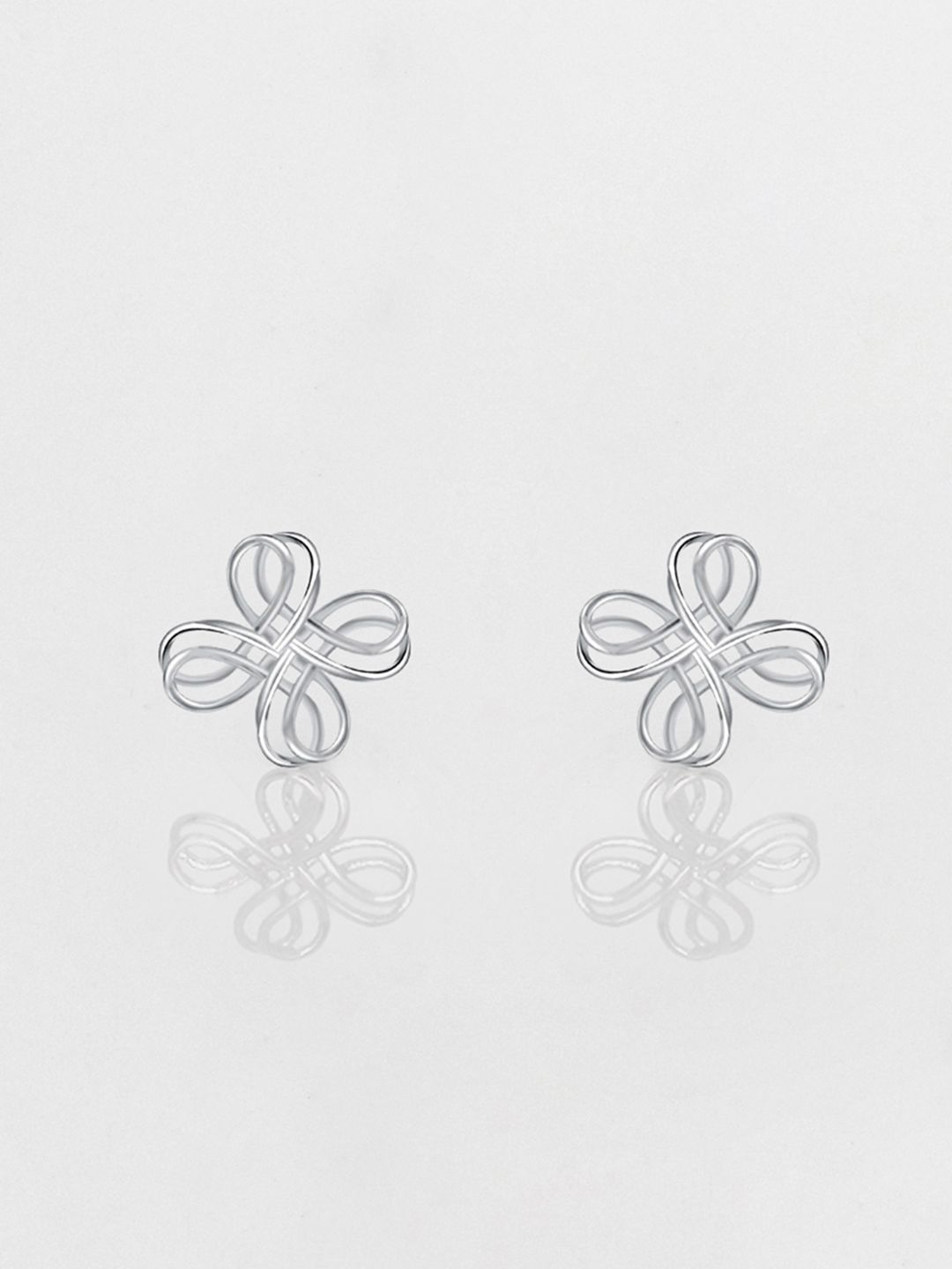 GIVA Rhodium-Plated Sterling Silver Celtic Earrings with 925 Stamp Price in India