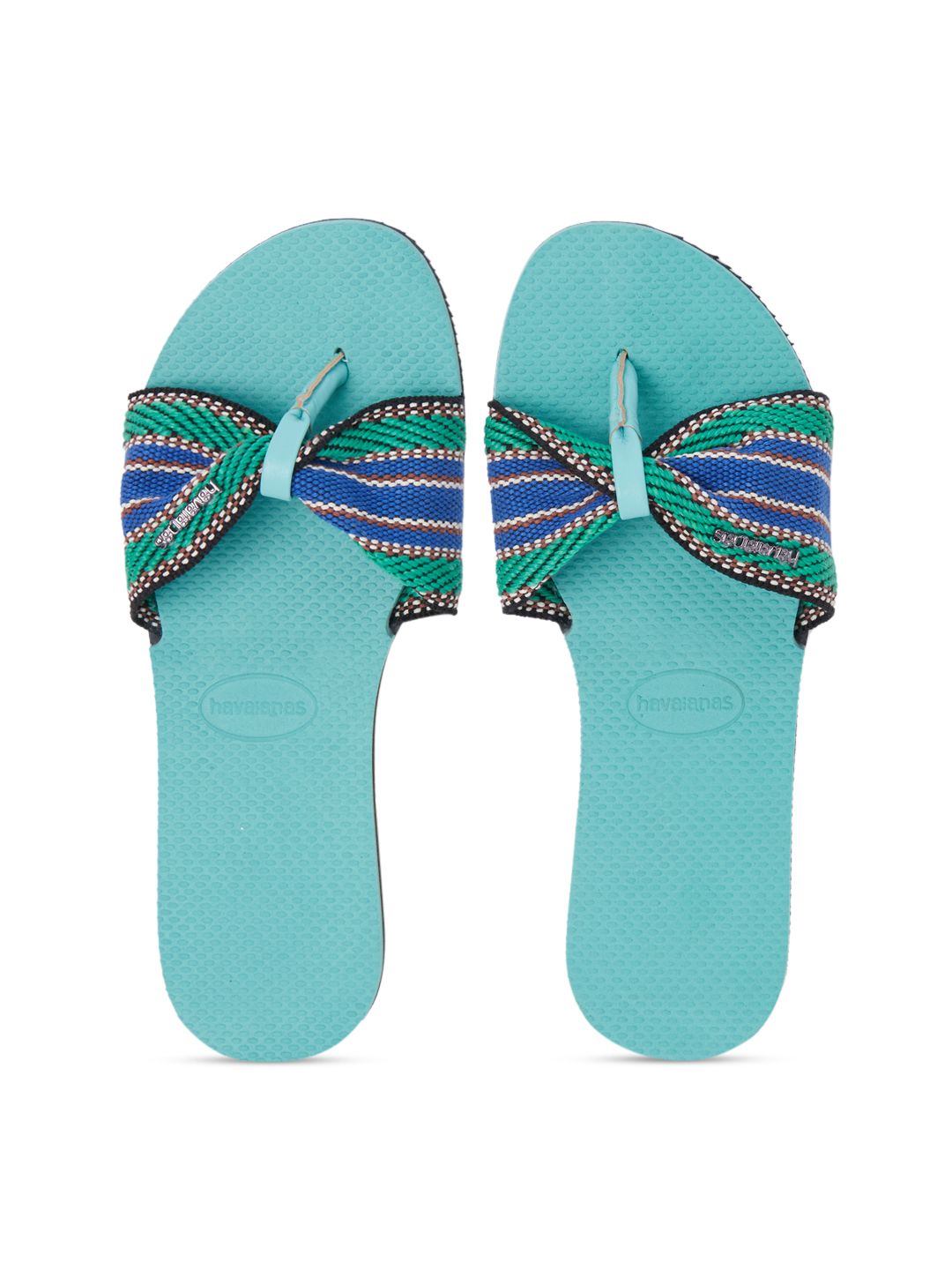 Havaianas Women Green Printed Thong Flip-Flops Price in India