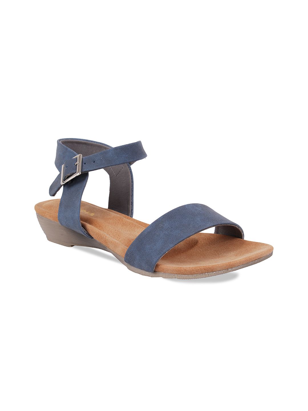 Rocia Women Blue Solid Comfort Heels Price in India