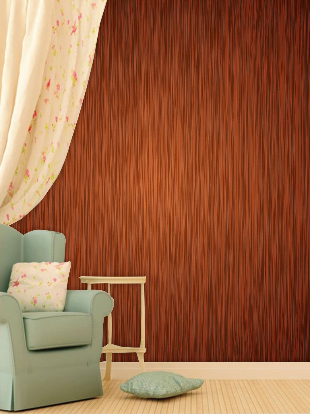 PAPER PLANE DESIGN Brown Abstract Waterproof Vinyl Wallpaper Price in India