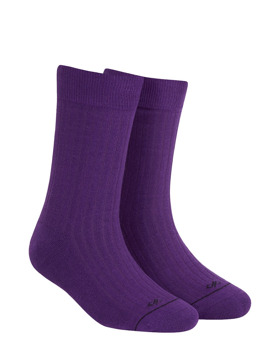 Dynamocks Unisex Purple Solid Calf-Length Anti Bacterial Socks