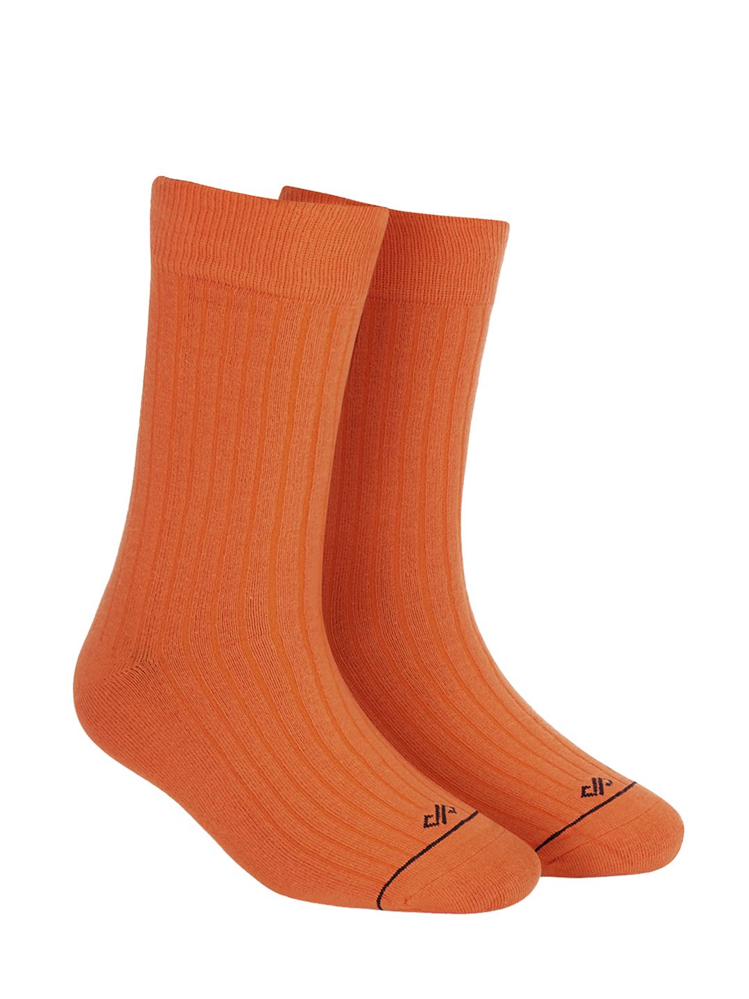 Dynamocks Unisex Orange Solid Calf-Length Anti Bacterial Socks