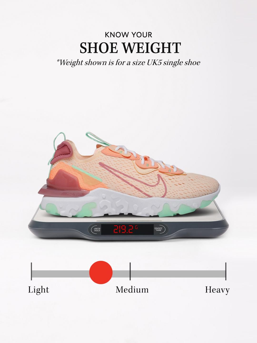 peach nike react vision