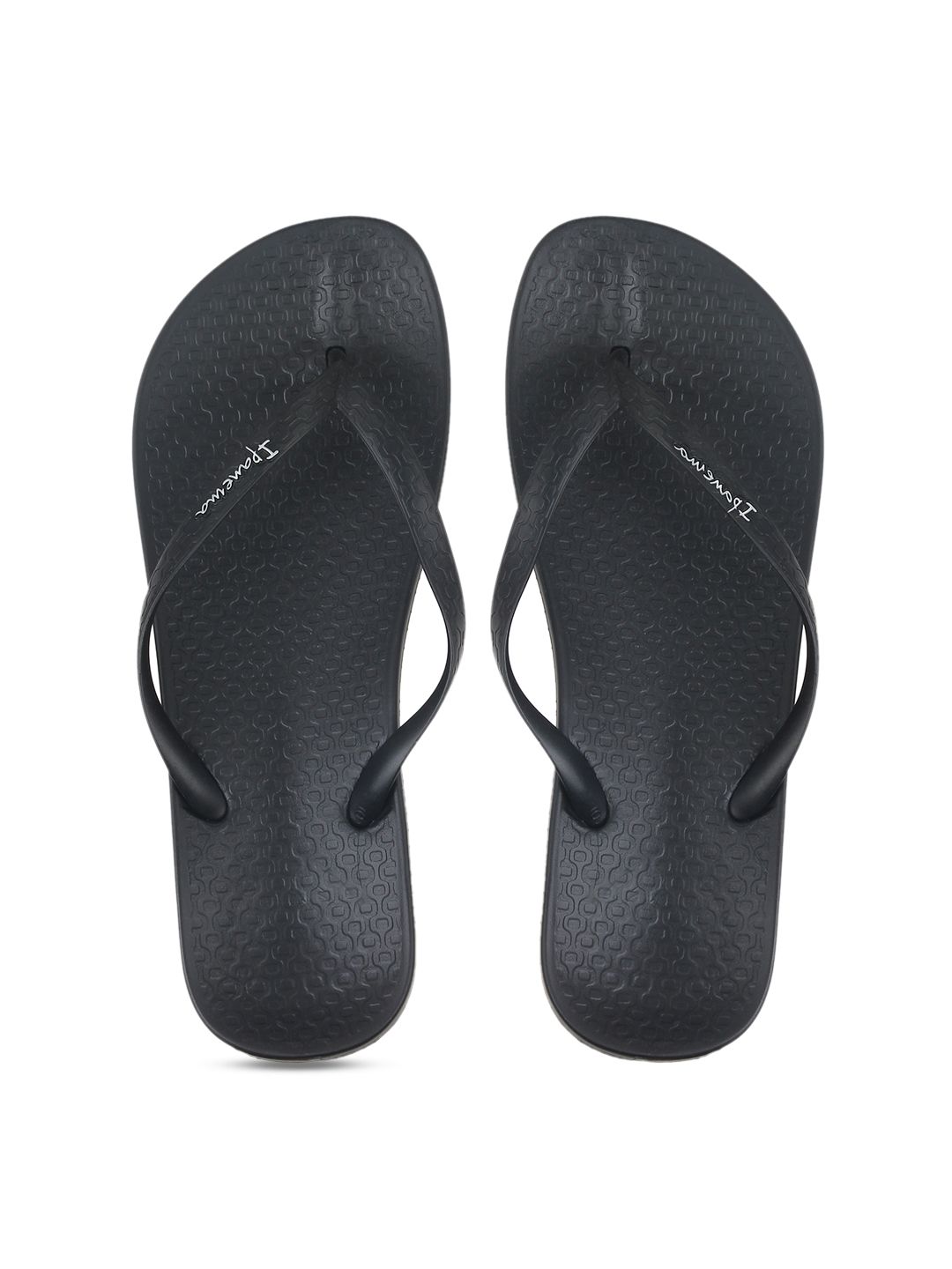 iPanema Women Black Solid Thong Flip-Flops Price in India