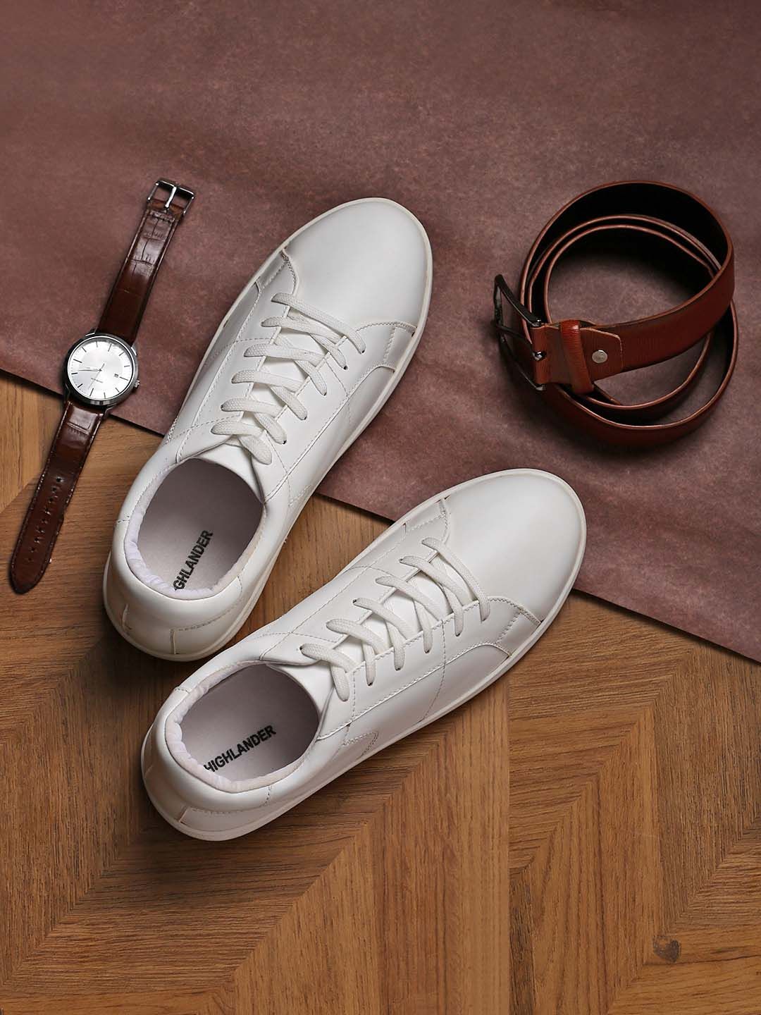 HIGHLANDER PU LACE-UP SNEAKERS