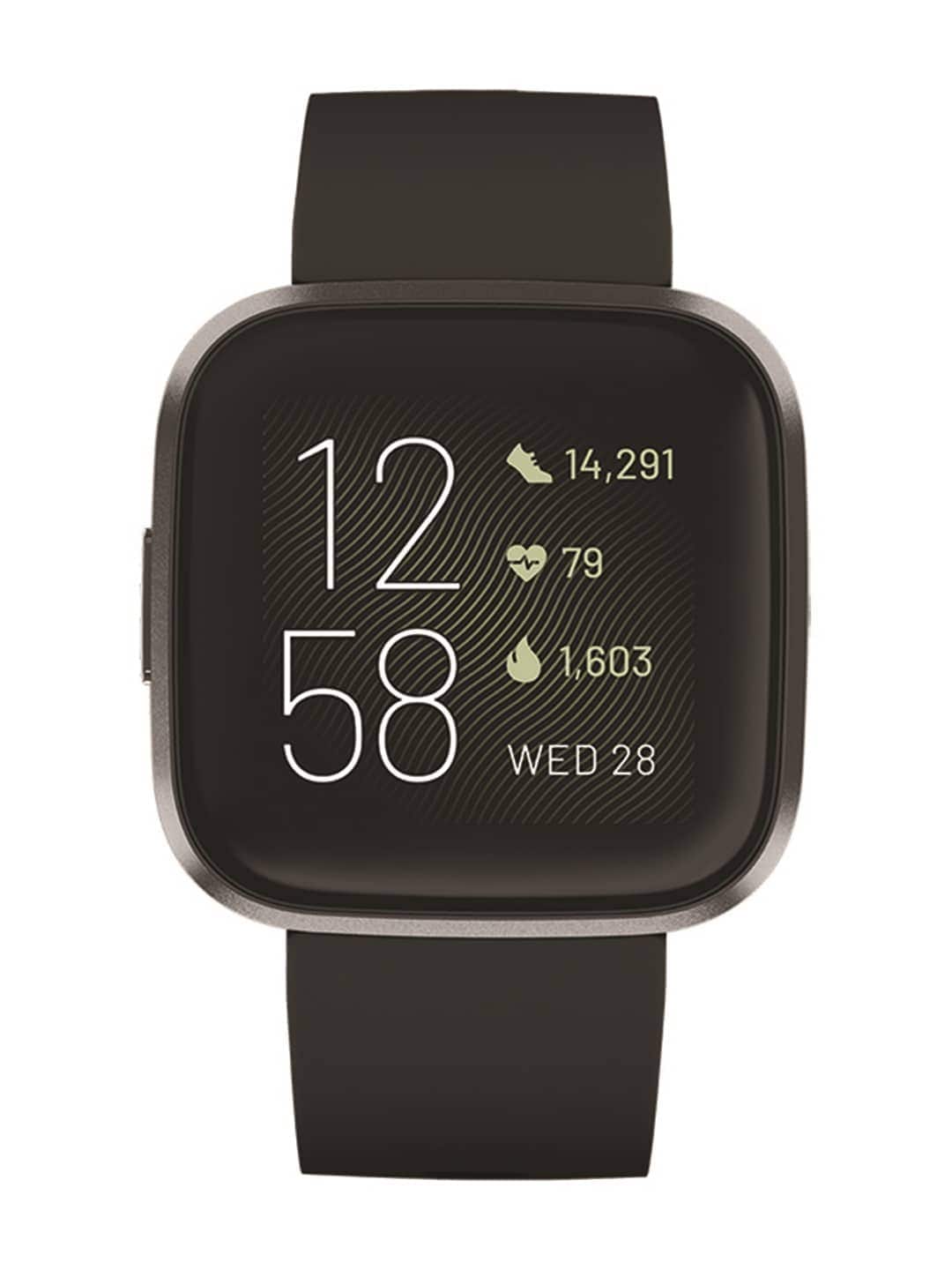 Fitbit Versa2 carbon black fitness Smartwatch with Heart Rate Alexa & Sleep Tracking Price in India