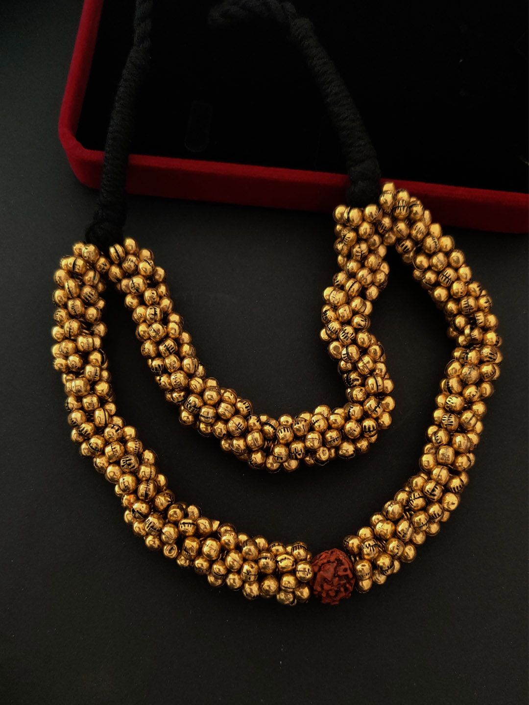 Binnis Wardrobe Gold-toned Tribal Ghunghru Golden Necklace Price in India