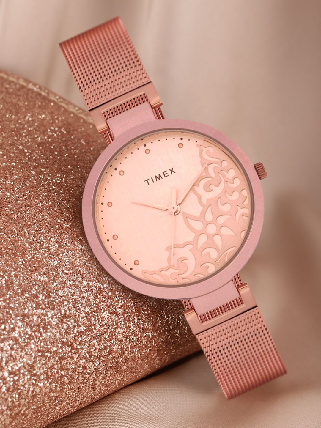 Timex Women Rose Gold-Toned Analogue Watch - TW000X219 Price in India