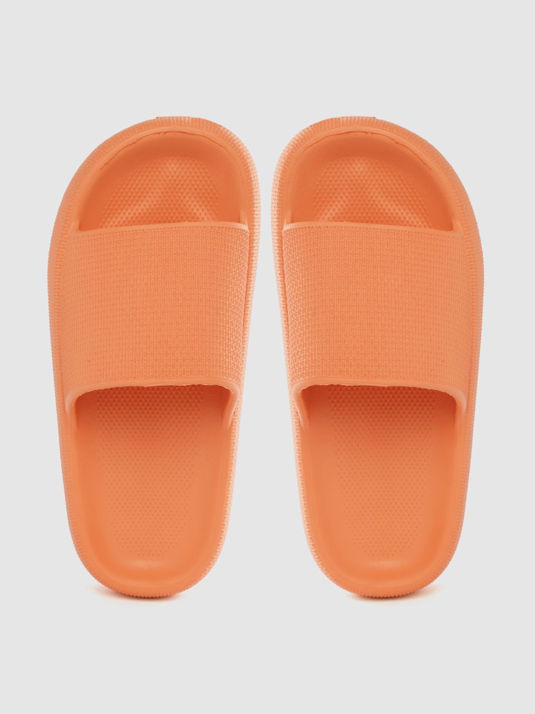 Kook N Keech Women Orange Textured Sliders Price in India