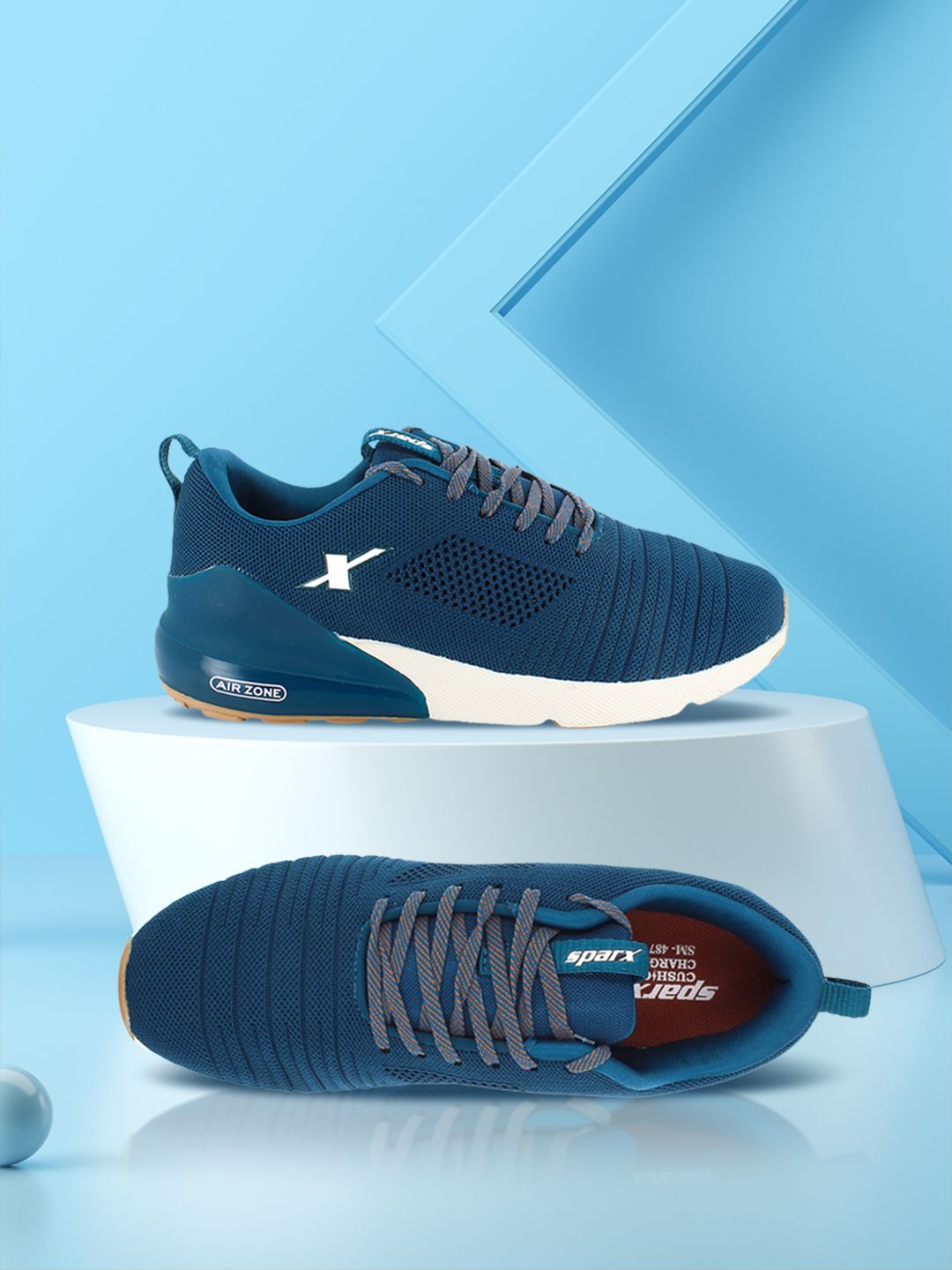 Sparx Men Teal Blue Mesh Running Shoes