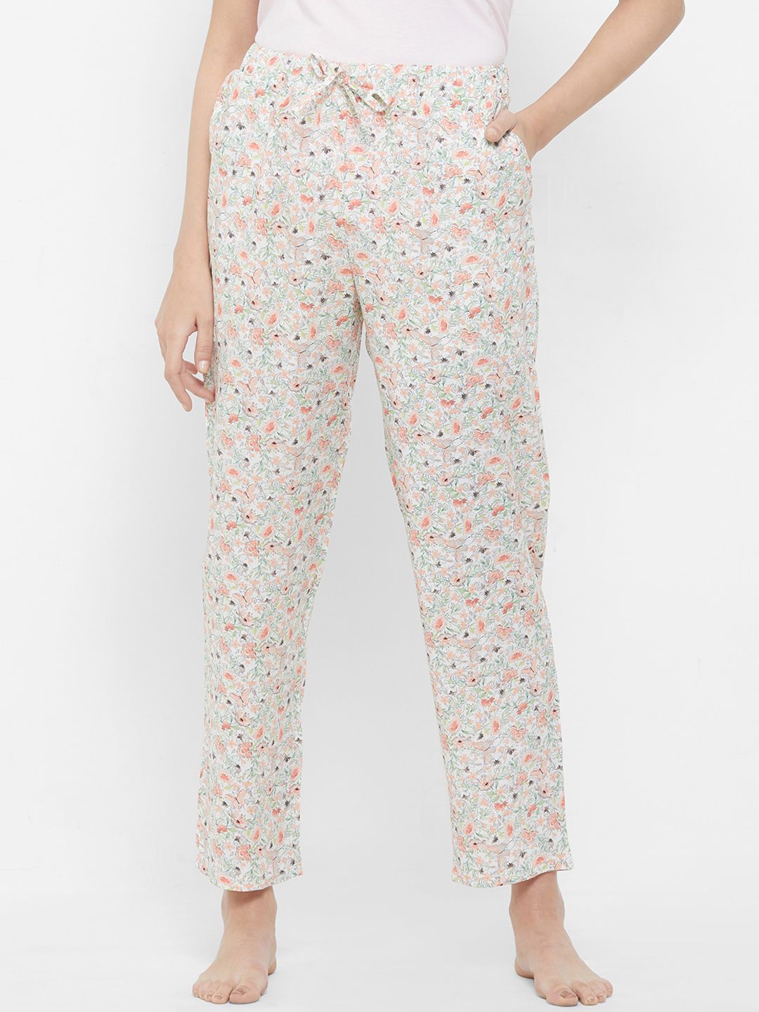 SOIE Women Multicolored Floral Print Lounge Pants Price in India