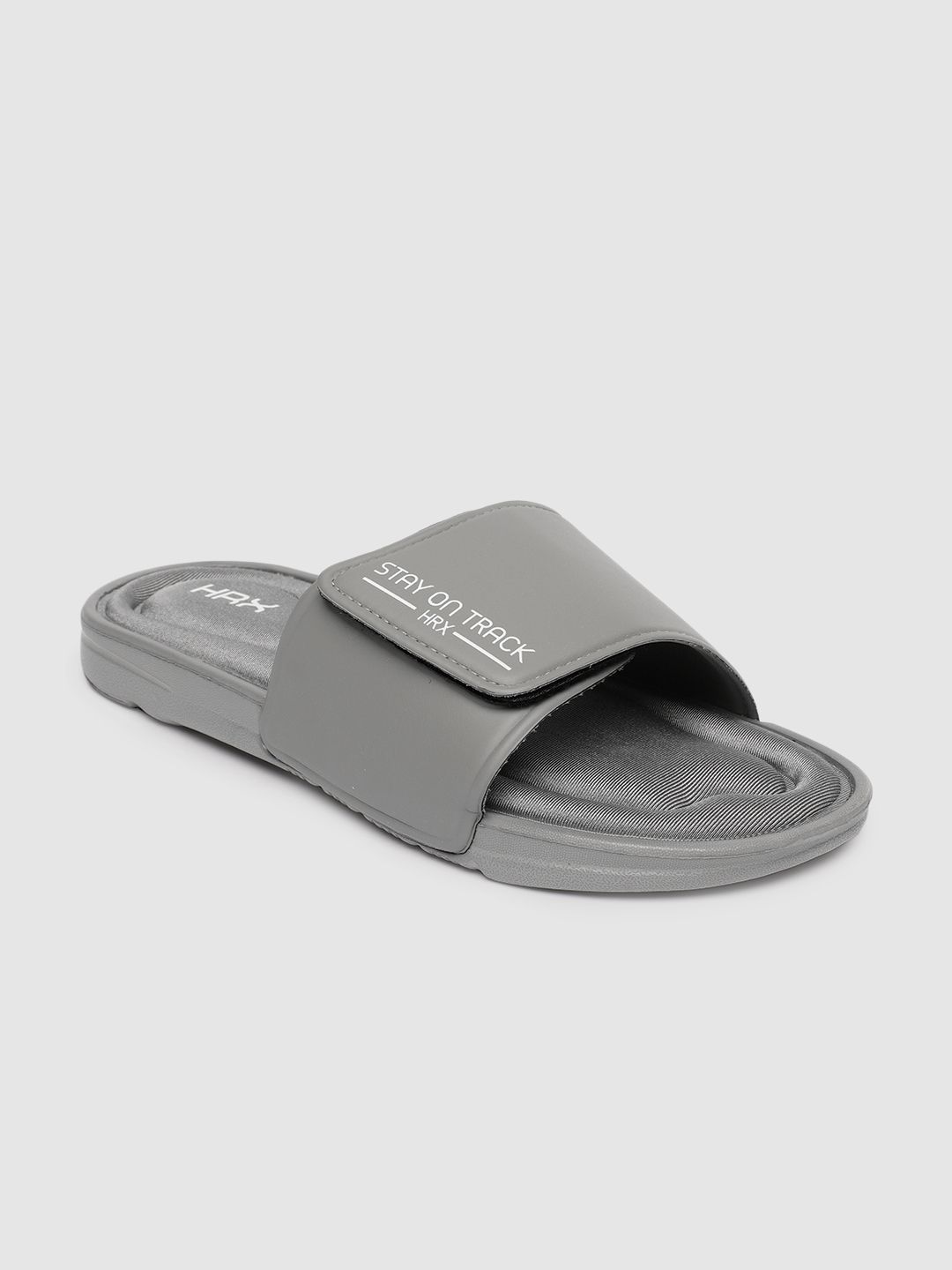 HRX by Hrithik Roshan Men Grey Memory Foam Sliders