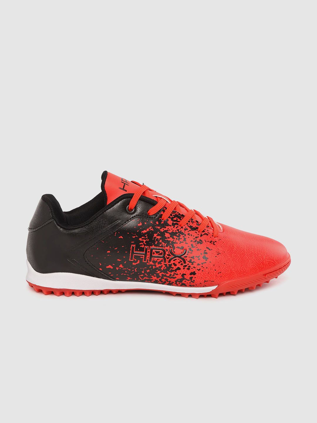 HRX by Hrithik Roshan Red & Black Printed Football Shoes