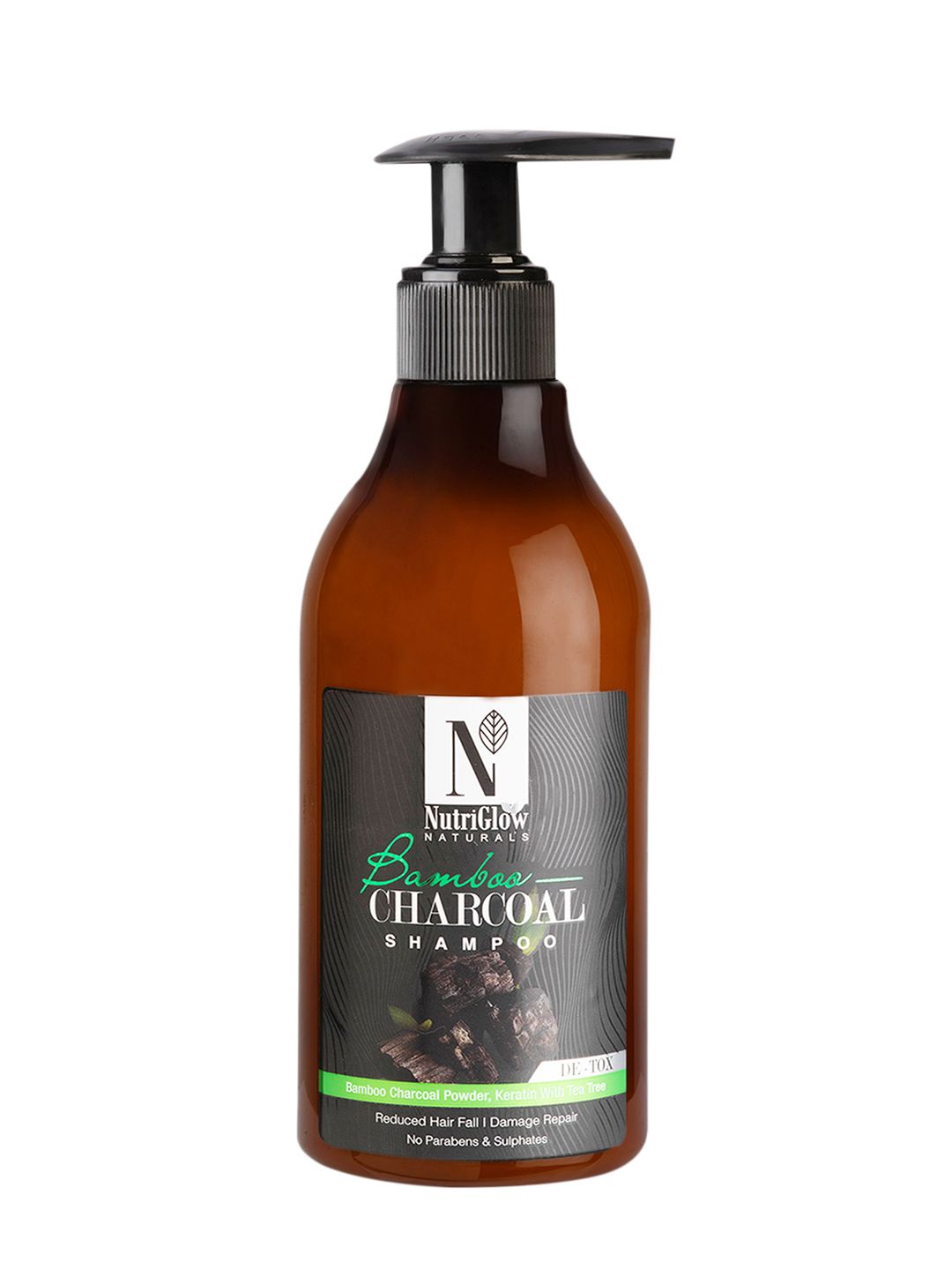 NutriGlow Natural's Bamboo Charcoal Shampoo For Smoothing Repairing Dull Hair 300ml Price in India