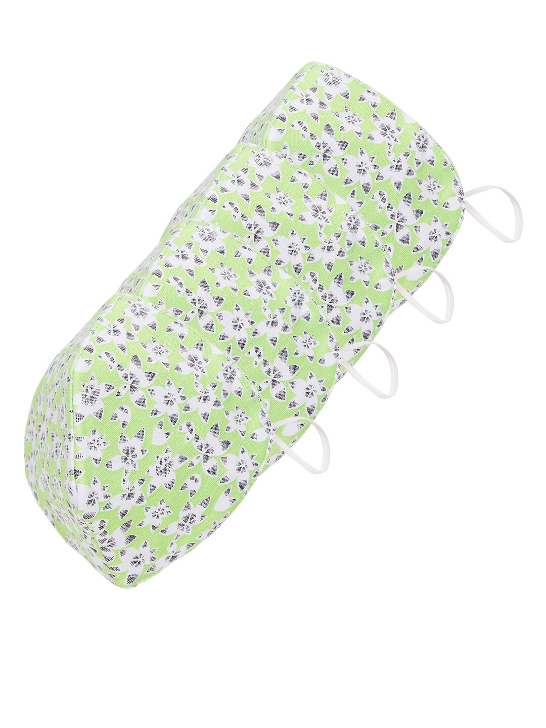 SOJANYA Unisex Pack of 4 Green & White Floral Print 3-Ply Reusable Outdoor Cloth Masks Price in India