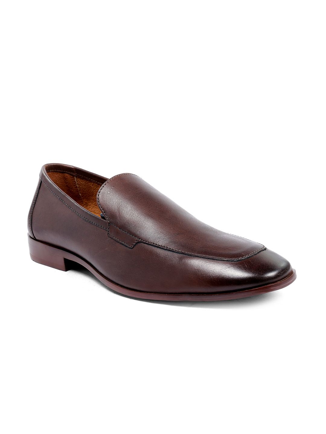 one8 Select BY VIRAT KOHLI Men Brown Solid Leather Handcrafted Sole Alpha Formal Loafers
