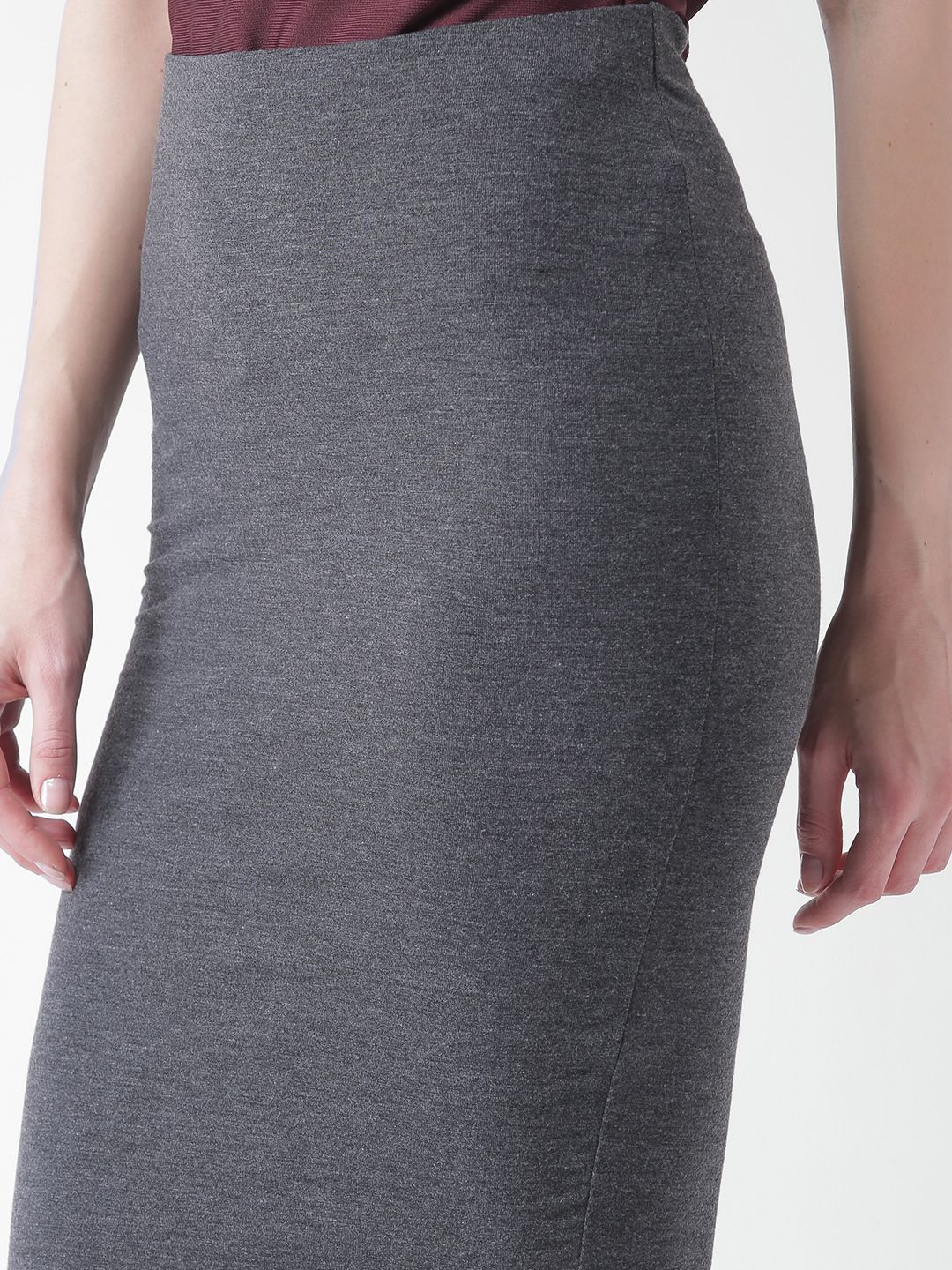 Buy FOREVER 21 Grey Melange Pencil Skirt - Skirts for Women