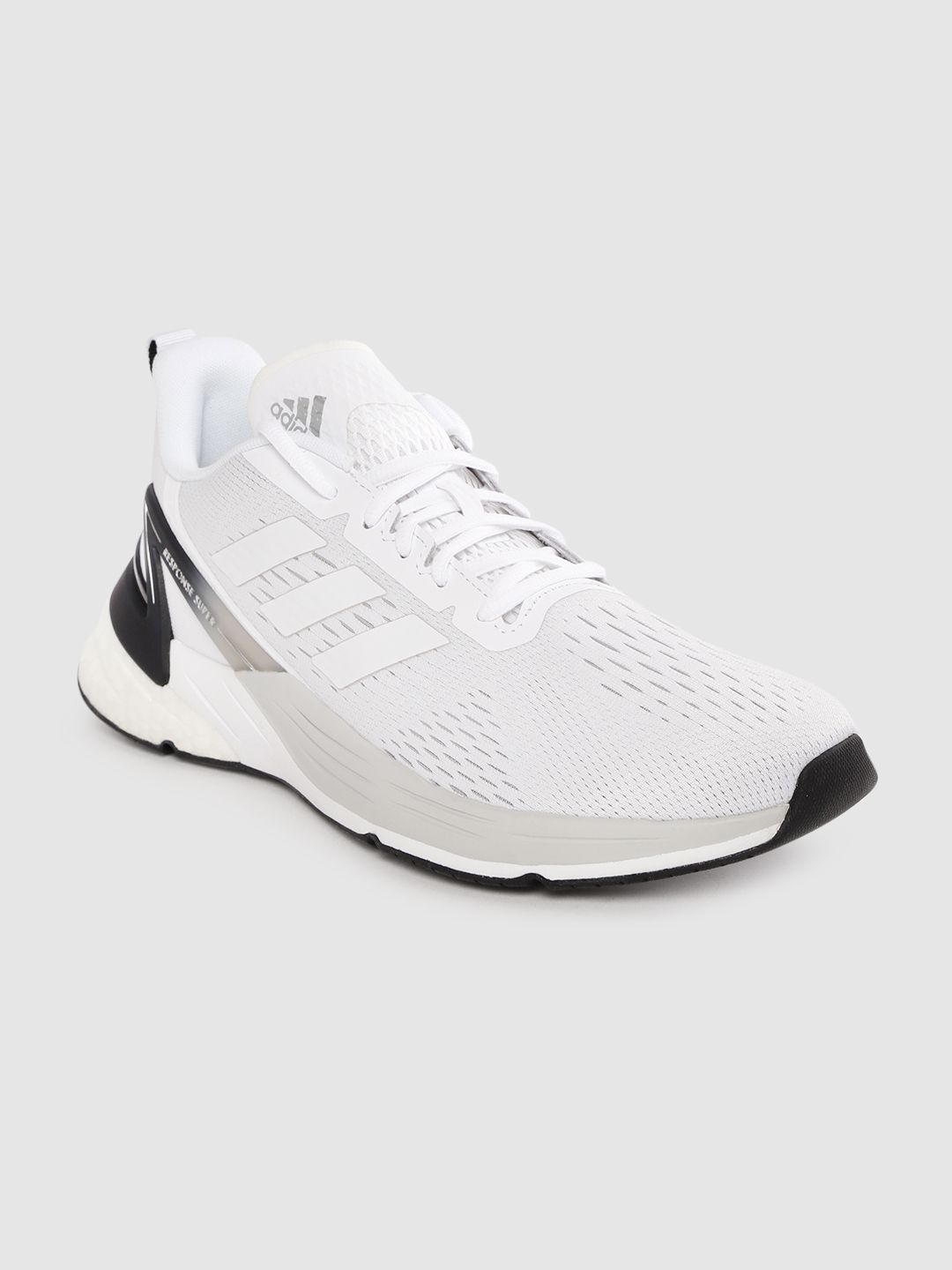 ADIDAS Men White Woven Design Response Super Running Shoes