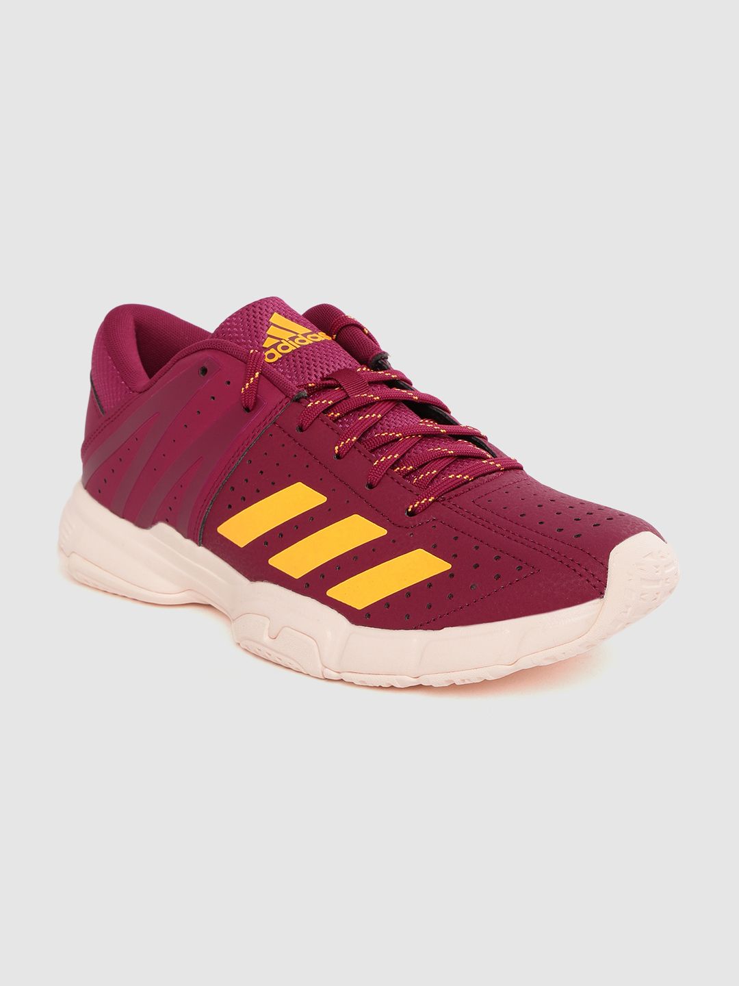 ADIDAS Men Burgundy Perforated Wucht P3 Badminton Shoes