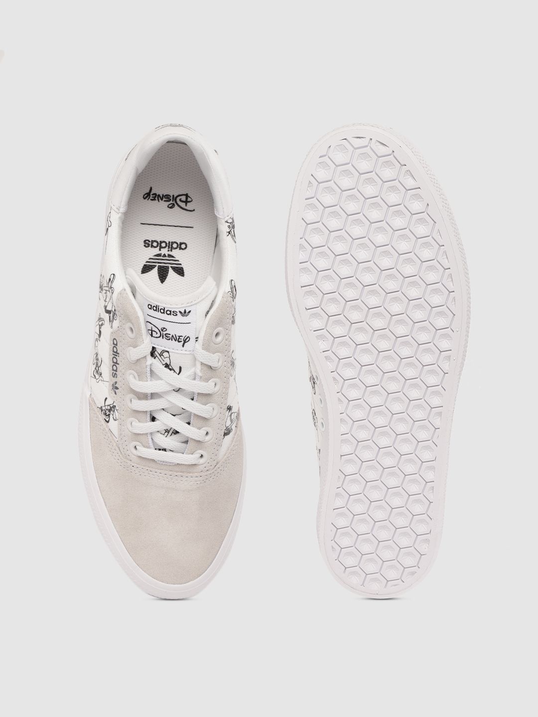 Buy ADIDAS Originals Men Grey & White 3MC X Disney Sport Goofy Print Skate  Shoes - Casual Shoes for Men 12031768 | Myntra