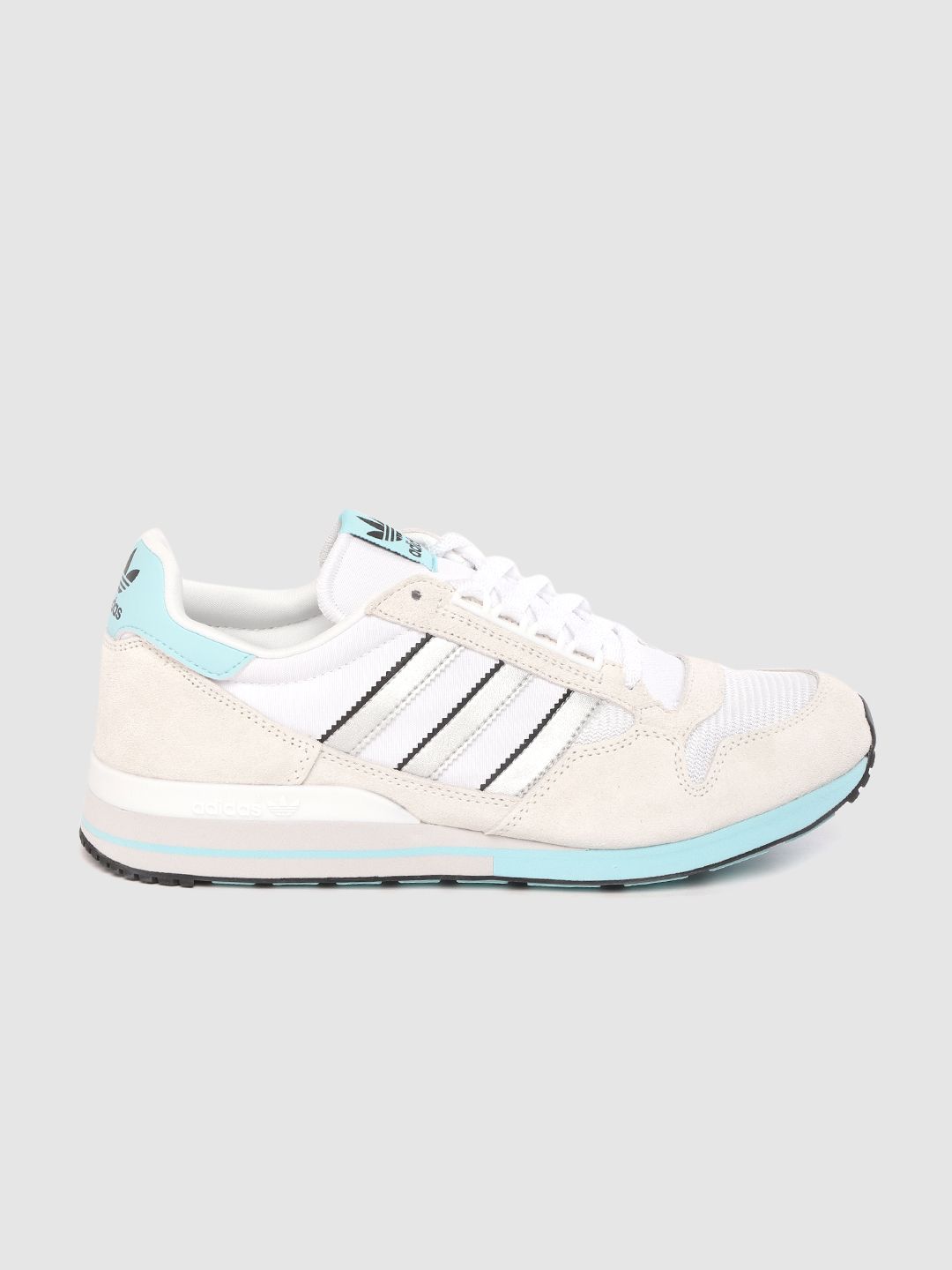 ★S Buy ADIDAS Originals Men White Self Design ZX 500 Sneakers