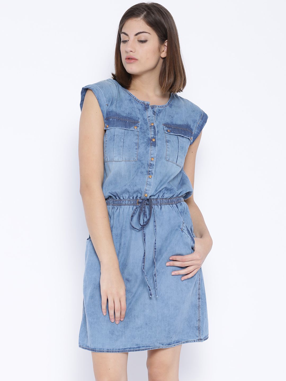tokyo talkies denim dresses Buy Tokyo Talkies Blue Denim A-Line Dress - Dresses for Women 1206683