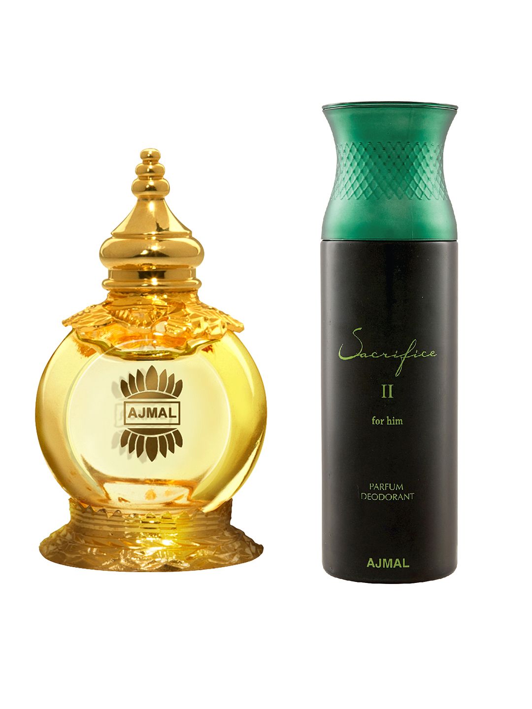 Ajmal Set of Unisex Mukhallat Al Wafa Perfume & Men Sacrifice II Perfume Deo (200ml+12ml) Price in India