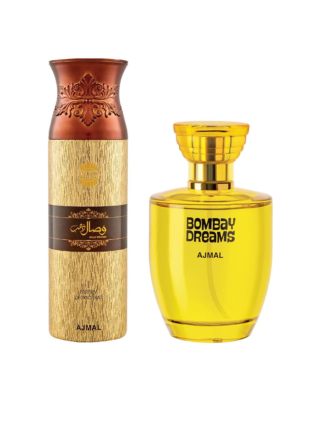Ajmal Men Set Of 2 Bombay Dreams EDP Perfume for Skin 100ML & Wisal Dhahab Deodorant 200ML Price in India