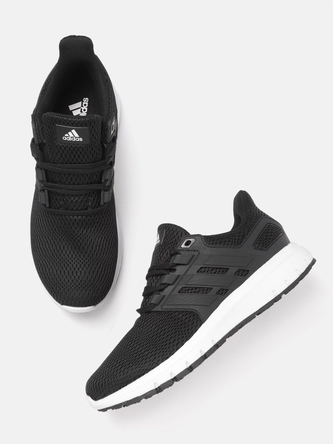 ADIDAS Women Black Woven Design Ultima Show Running Shoes Price in India