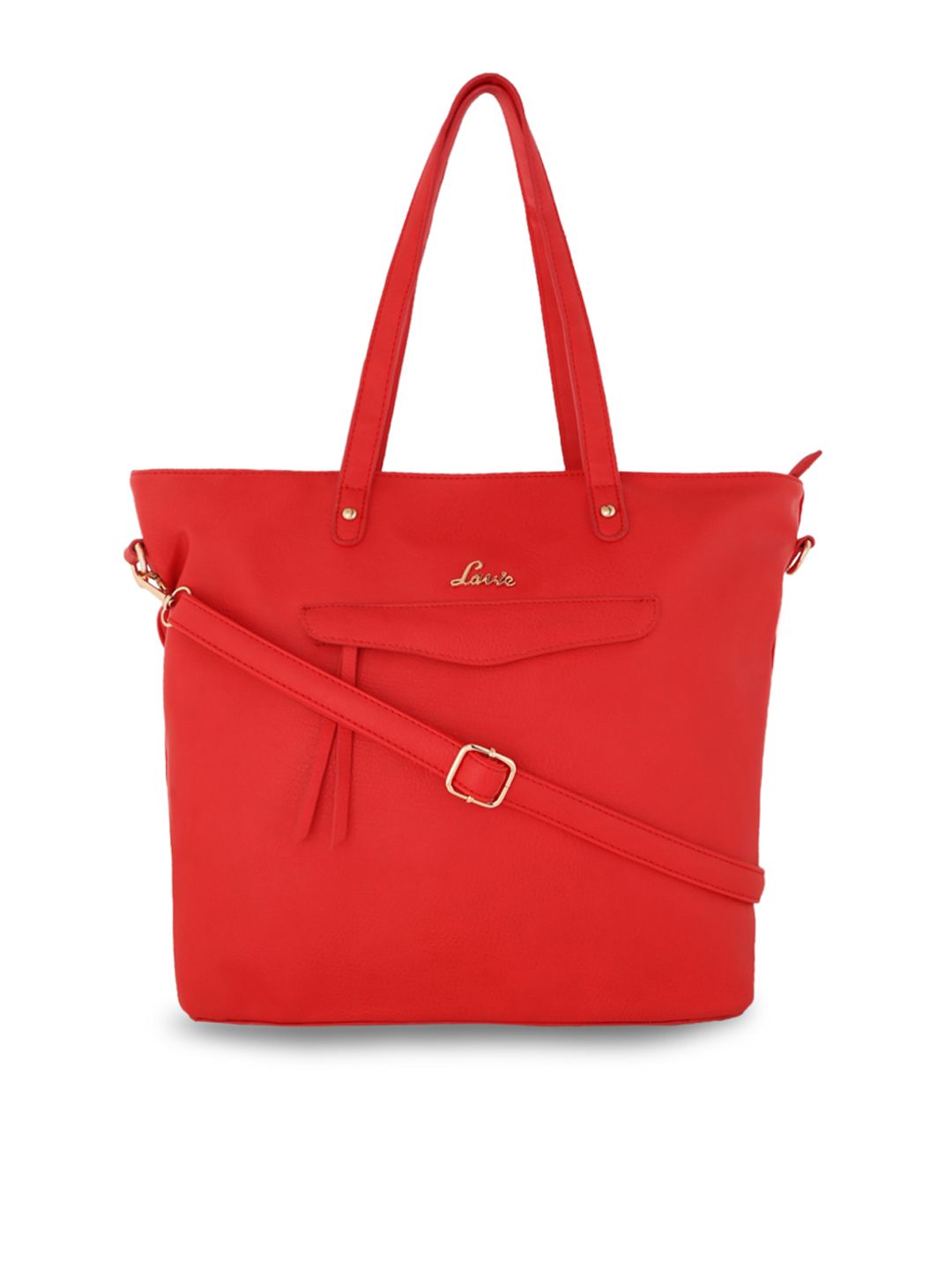 Lavie Women Orange Solid Tote Bag Price in India