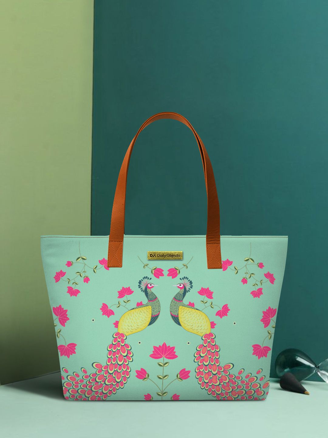 DailyObjects Green Printed Shoulder Bag Price in India