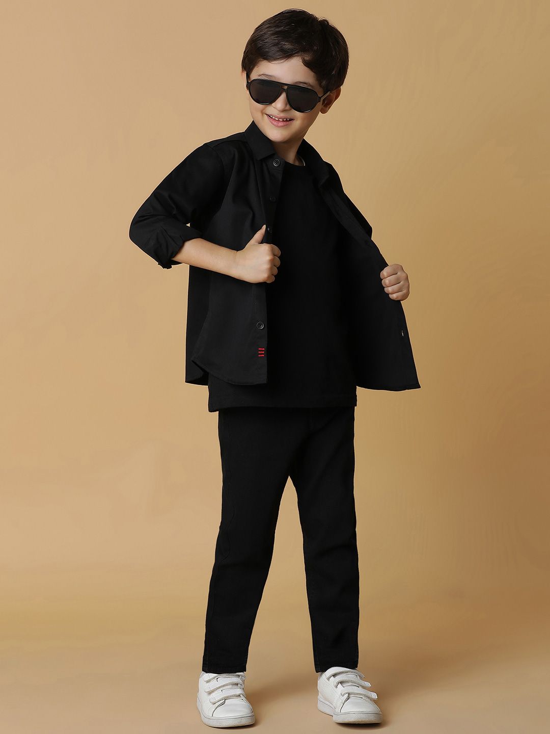 TALES & STORIES Boys Black Mid-Rise Slim Fit Clean Look Stretchable Denim Jeans