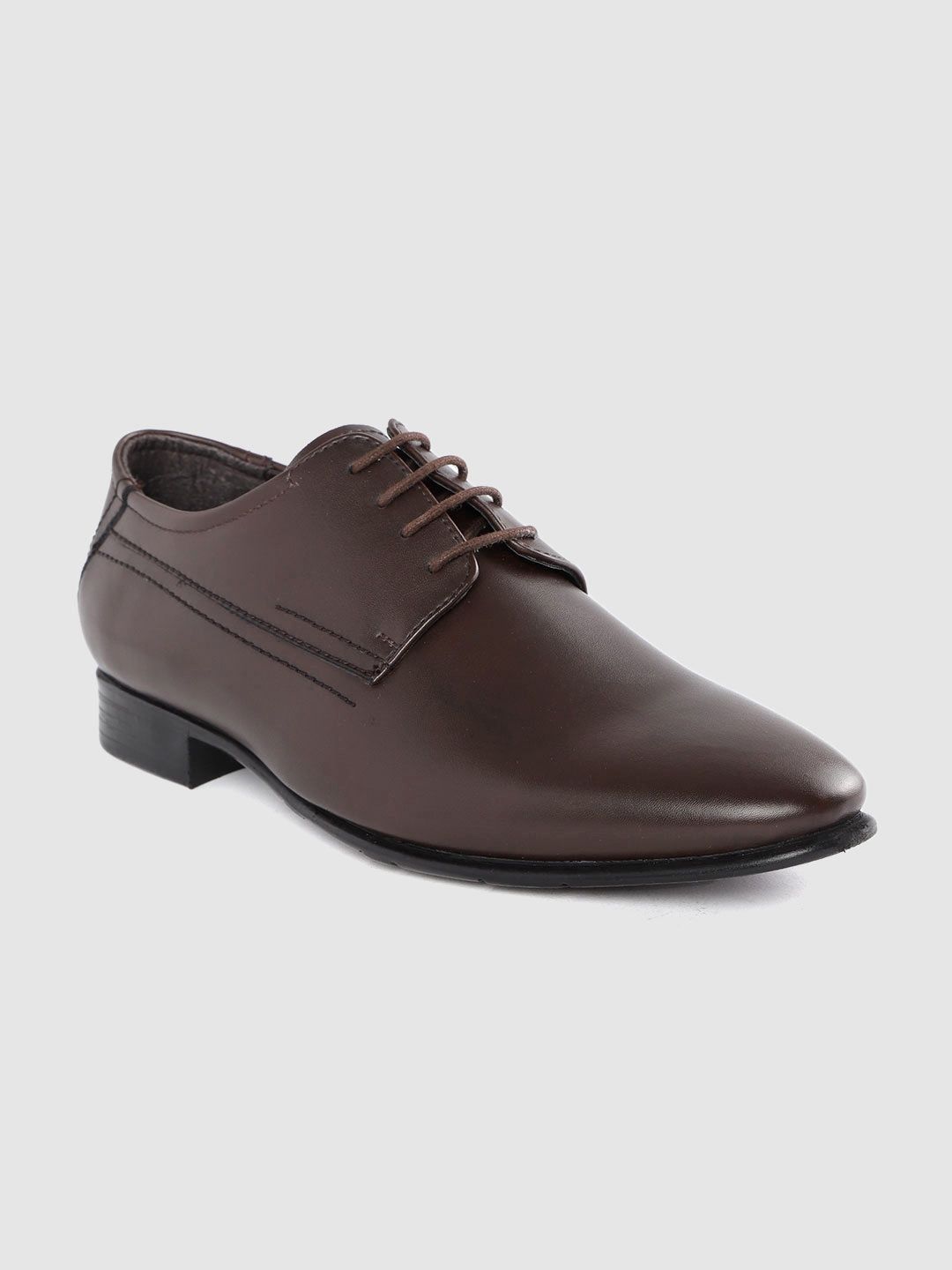 INVICTUS Men Coffee Brown Solid Formal Derbys