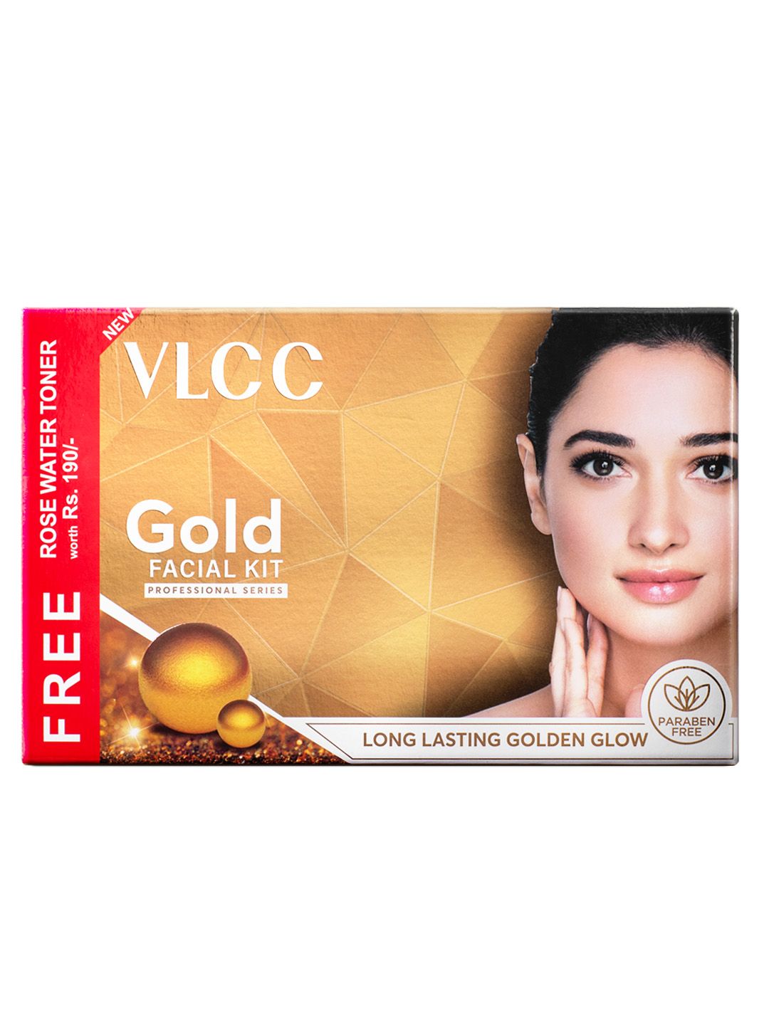 VLCC Gold Facial Kit - 300 g with FREE Rose Water Toner - 100 ml