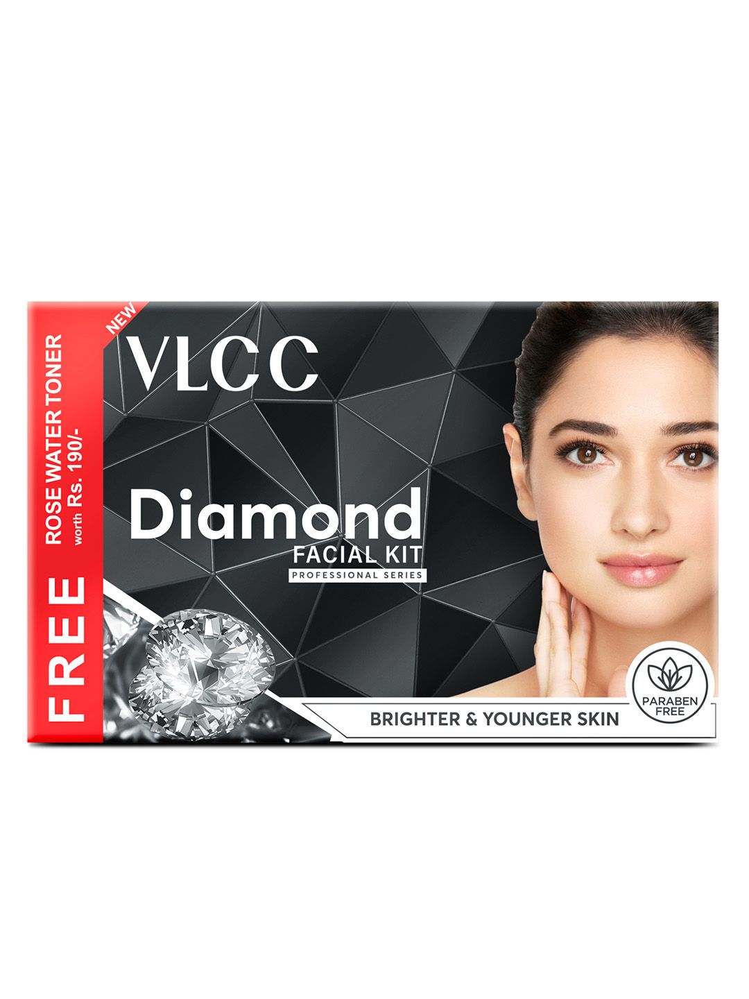 VLCC Diamond Facial Kit - 300g with Free Rose Water Toner with Colloidal Diamond - 100 ml