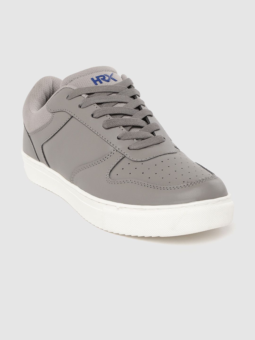 HRX by Hrithik Roshan Men Grey Perforated Skate Street Sneakers