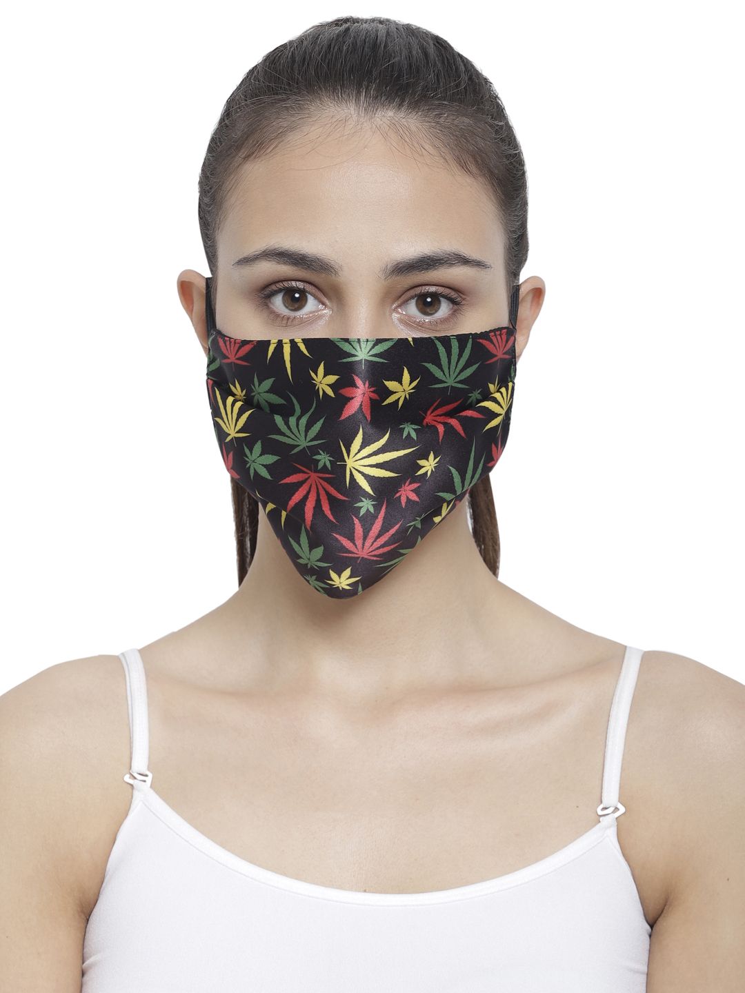 The House of Tara Unisex Black & Grey 3 Ply Printed Reusable Cloth Mask Price in India