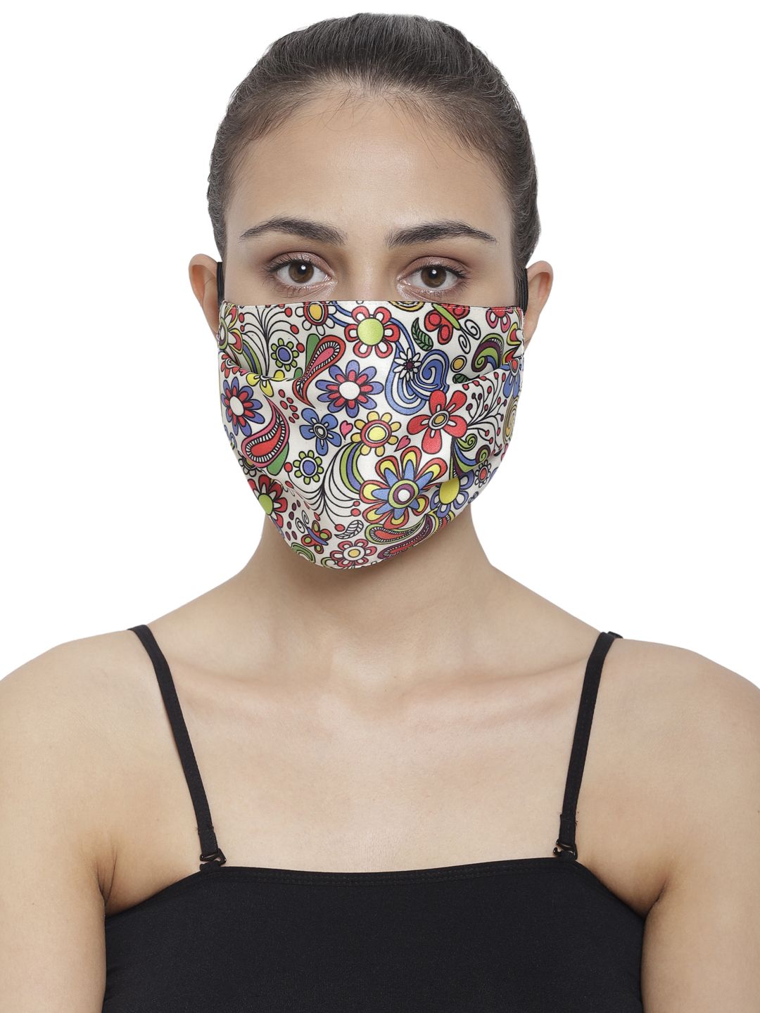 The House of Tara Unisex Multicoloured 3 Ply Printed Reusable Cloth Mask Price in India