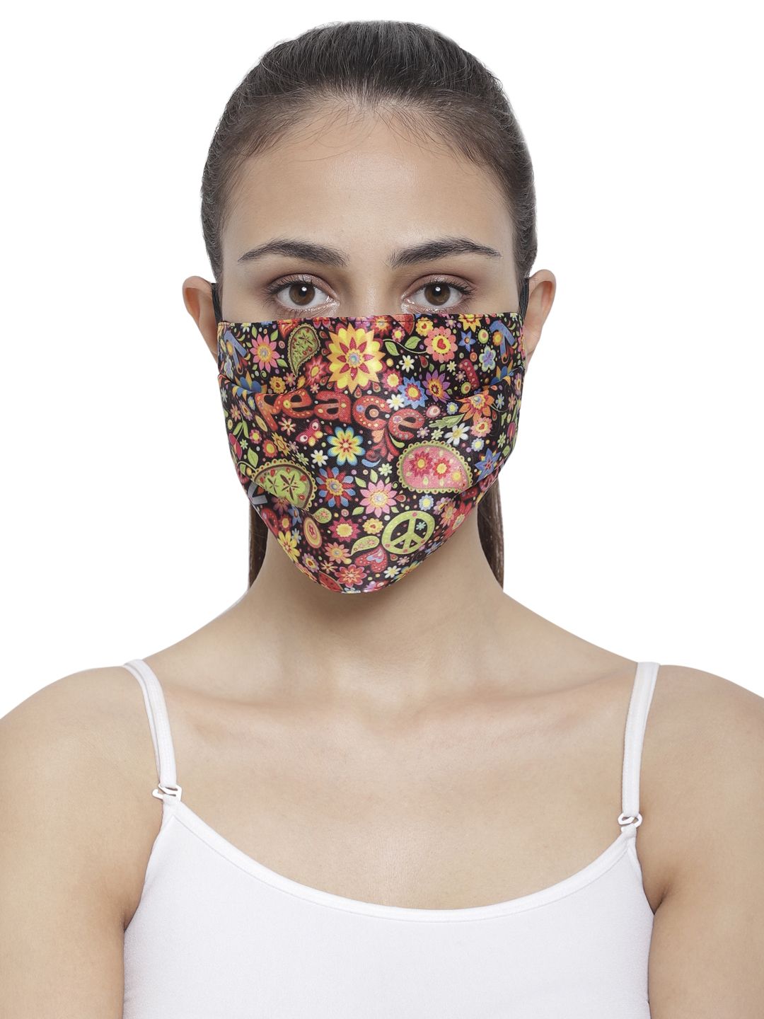 The House of Tara Unisex Multicolored 3 Ply Printed Reusable Wrinkle free Cloth Mask Price in India