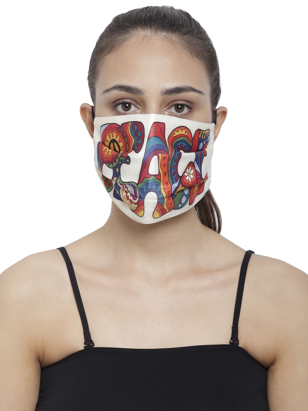 The House of Tara Unisex Multicoloured 3 Ply Printed Reusable Cloth Mask Price in India