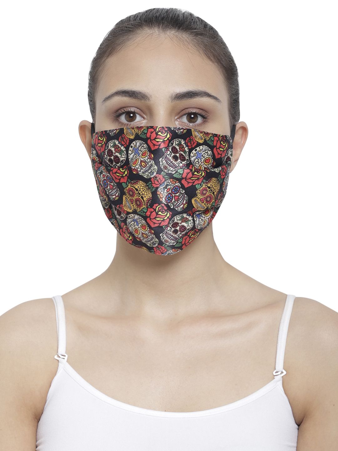 The House of Tara Unisex Multicoloured Printed 3-Ply Reusable Wrinkle-Free Fabric Mask Price in India