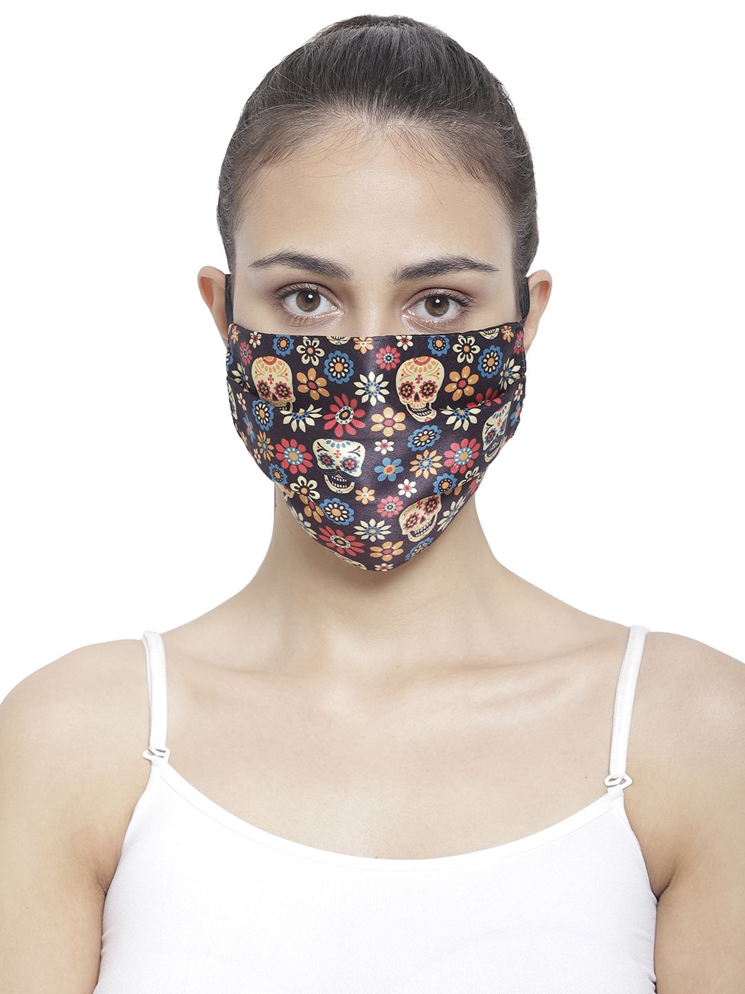 The House of Tara Unisex Multicoloured Printed 3-Ply Reusable Wrinkle-Free Fabric Mask Price in India