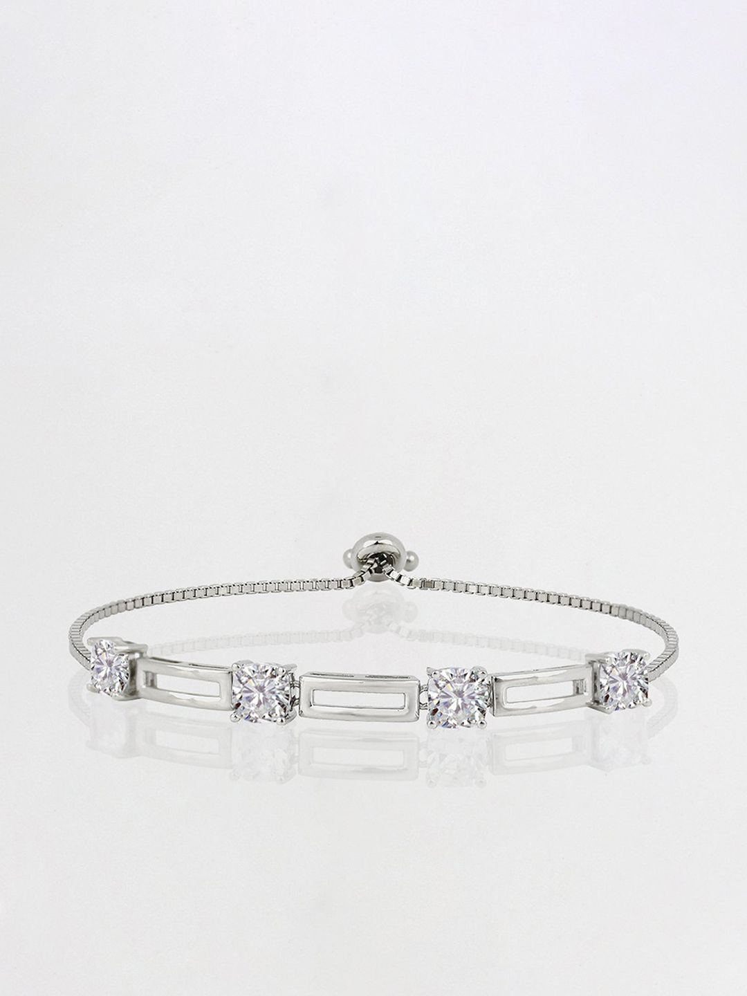 GIVA Sterling Silver Zircon Dazzling Bracelet with 925 Stamp Price in India