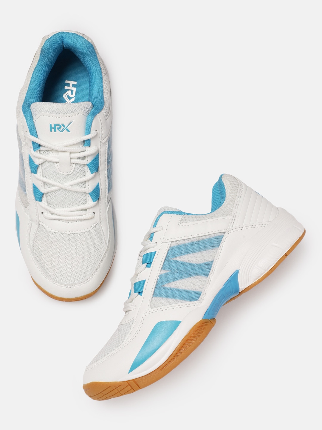 HRX by Hrithik Roshan Women White Racquet Sports Non Marking Court Shoes Price in India