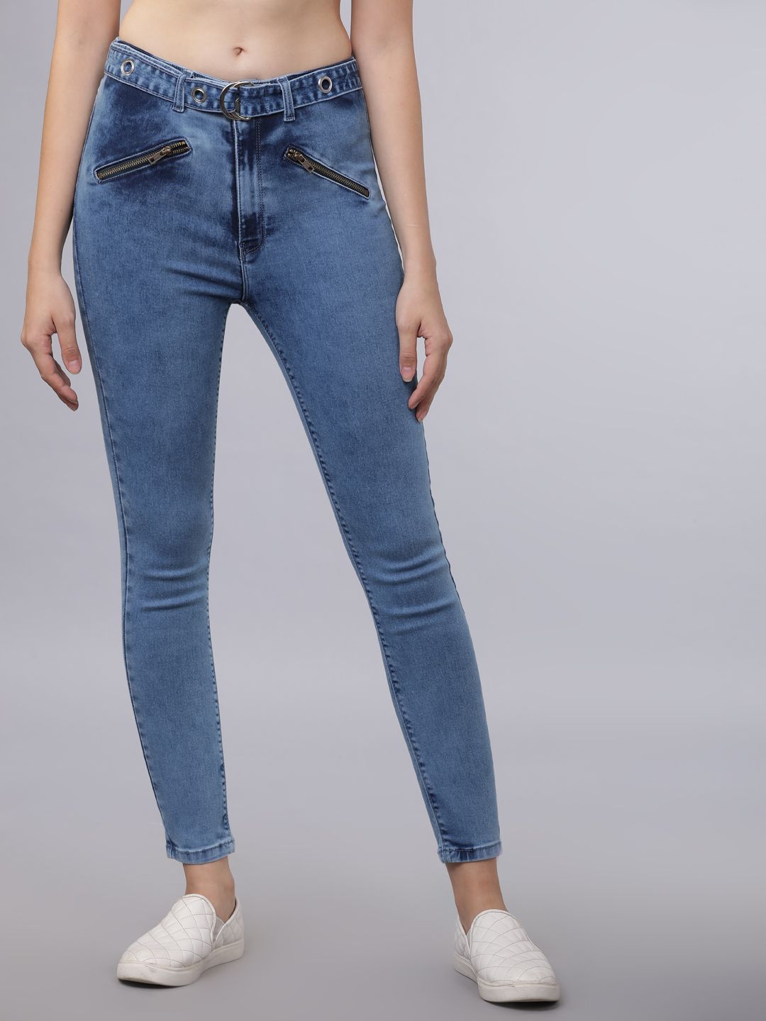 Tokyo Talkies Women Blue Slim Fit High-Rise Clean Look Jeans Price in India